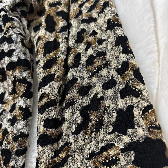 vintage Notations Animal Print Faux Wrap Vintage Blouse Stretch New XL - Picture 3 of 8